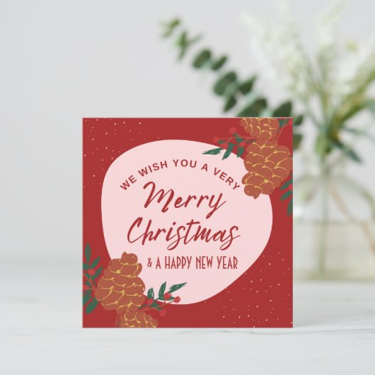 Prettig Kerstfeest Feestdagenkaart (Staand voorkant)