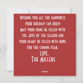 Prettig Kerstfeest Feestdagenkaart (Achterkant)