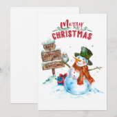 Prettig kerstfeest  feestdagenkaart (Voorkant / Achterkant)