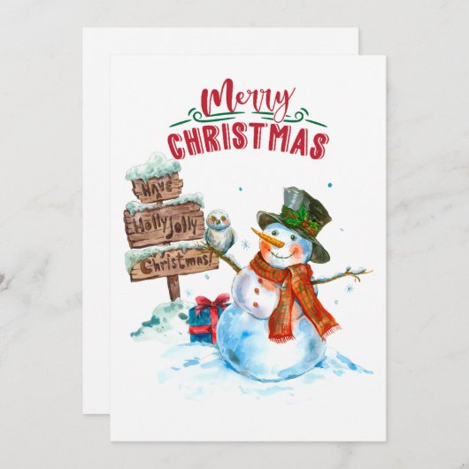 Prettig kerstfeest feestdagenkaart (Voorkant / Achterkant)