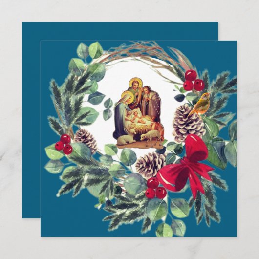 Prettig kerstfeest! feestdagenkaart (Voorkant / Achterkant)