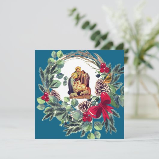 Prettig kerstfeest! feestdagenkaart (Staand voorkant)