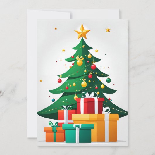 Prettig kerstfeest feestdagenkaart (Voorkant)