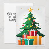 Prettig kerstfeest feestdagenkaart (Voorkant / Achterkant)