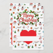 Prettig kerstfeest feestdagenkaart (Voorkant / Achterkant)