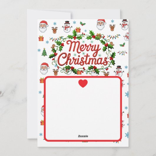 Prettig kerstfeest feestdagenkaart (Achterkant)