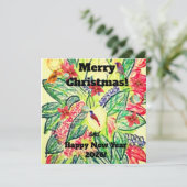 Prettig kerstfeest! feestdagenkaart (Staand voorkant)