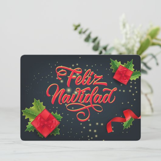 Prettig Kerstfeest Feestdagenkaart (Staand voorkant)