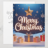 Prettig kerstfeest Feestdagenkaart (Voorkant / Achterkant)