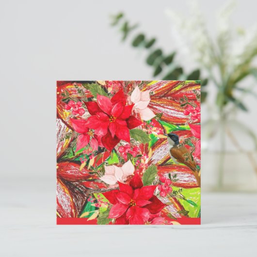 Prettig kerstfeest! feestdagenkaart (Staand voorkant)