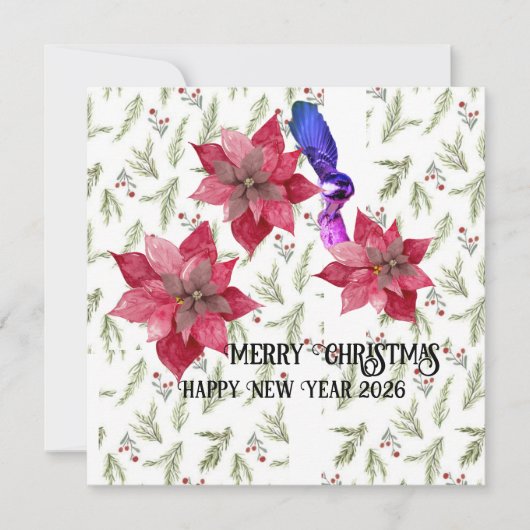 Prettig kerstfeest feestdagenkaart (Voorkant)