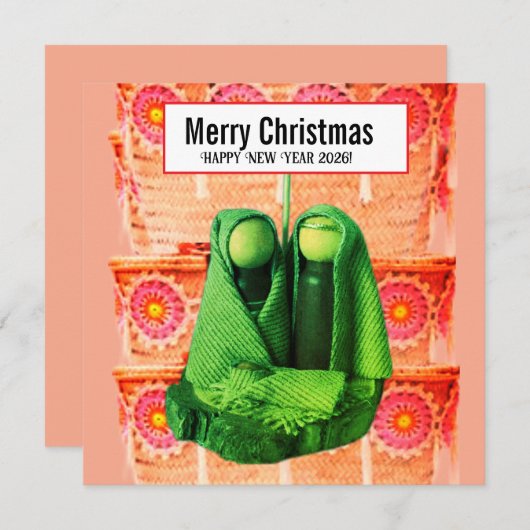 Prettig kerstfeest! feestdagenkaart (Voorkant / Achterkant)