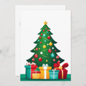 Prettig kerstfeest feestdagenkaart (Voorkant / Achterkant)