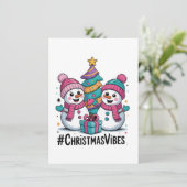 Prettig kerstfeest feestdagenkaart (Staand voorkant)