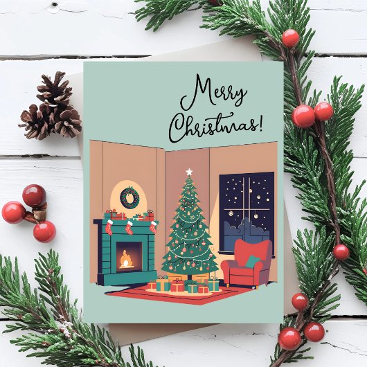 Prettig kerstfeest feestdagenkaart