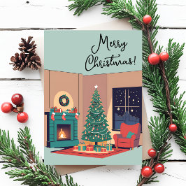 Prettig kerstfeest feestdagenkaart