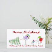 Prettig kerstfeest feestdagenkaart (Staand voorkant)