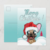 Prettig kerstfeest feestdagenkaart (Voorkant / Achterkant)