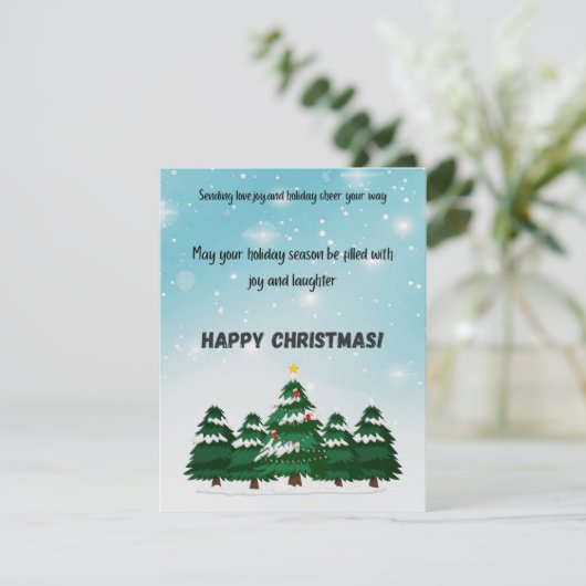 Prettig kerstfeest feestdagenkaart (Staand voorkant)