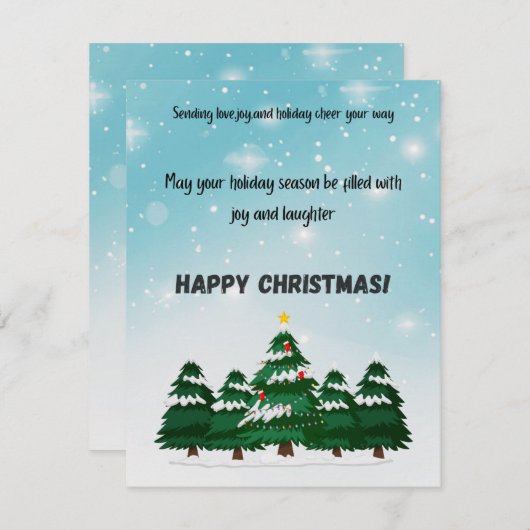 Prettig kerstfeest feestdagenkaart (Voorkant / Achterkant)