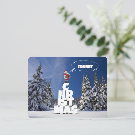 Prettig kerstfeest feestdagenkaart (Staand voorkant)