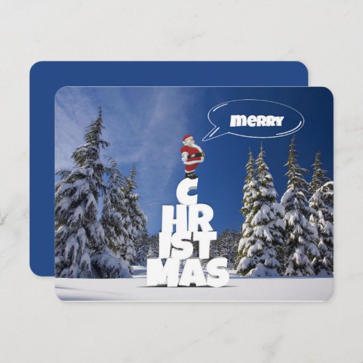 Prettig kerstfeest feestdagenkaart (Voorkant / Achterkant)