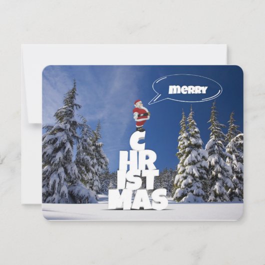 Prettig kerstfeest feestdagenkaart (Voorkant)