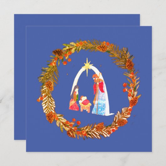 Prettig kerstfeest! feestdagenkaart (Voorkant / Achterkant)