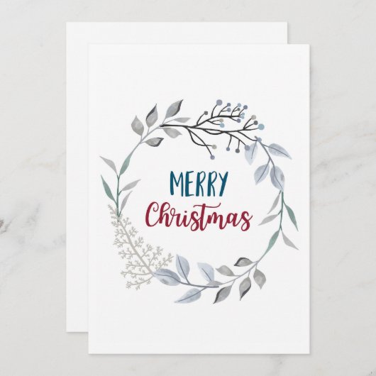 Prettig kerstfeest feestdagenkaart (Voorkant / Achterkant)