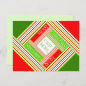 Prettig kerstfeest feestdagenkaart (Voorkant / Achterkant)