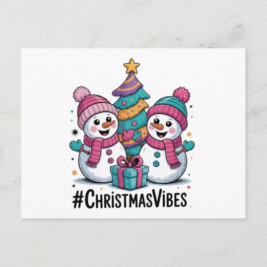Prettig kerstfeest feestdagenkaart (Voorkant)