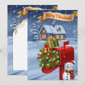 Prettig Kerstfeest Feestdagenkaart (Voorkant / Achterkant)