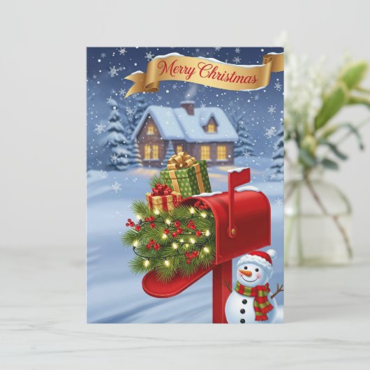 Prettig Kerstfeest  Feestdagenkaart (Staand voorkant)