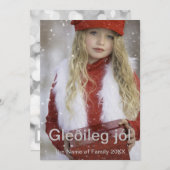 Prettig kerstfeest feestdagenkaart (Voorkant / Achterkant)