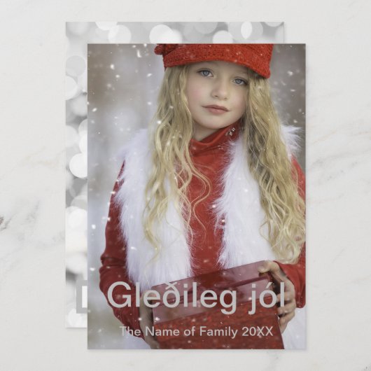 Prettig kerstfeest feestdagenkaart (Voorkant / Achterkant)