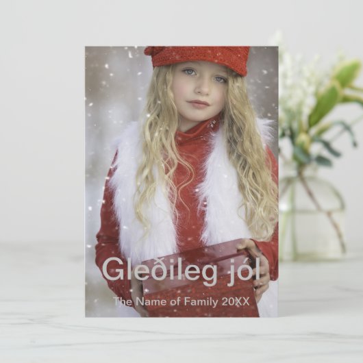 Prettig kerstfeest feestdagenkaart (Staand voorkant)