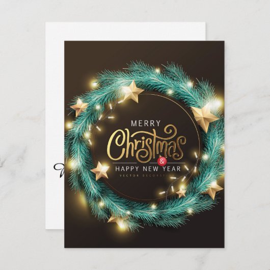 "Prettig kerstfeest" Feestdagenkaart (Voorkant / Achterkant)