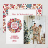 Prettig kerstfeest feestdagenkaart (Voorkant / Achterkant)