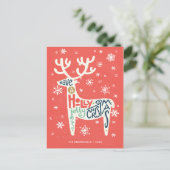 Prettig kerstfeest feestdagenkaart (Staand voorkant)