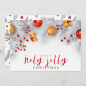 Prettig kerstfeest feestdagenkaart (Voorkant / Achterkant)