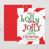 Prettig kerstfeest! feestdagenkaart (Voorkant / Achterkant)