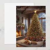 Prettig kerstfeest feestdagenkaart (Voorkant / Achterkant)