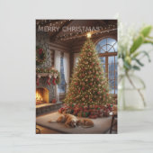 Prettig kerstfeest feestdagenkaart (Staand voorkant)
