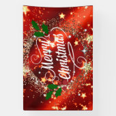 Prettig kerstfeest, feestelijk en versierd, spandoek (Verticaal)