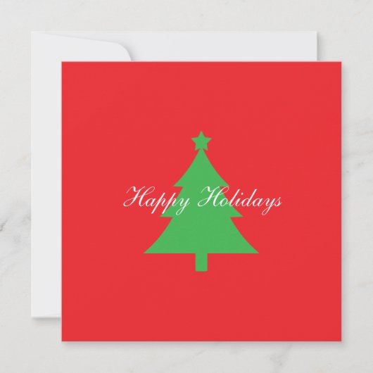 Prettig Kerstfeest Felrood Kerstmis Nieuwjaar Kaart (Voorkant)