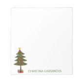 Prettig kerstfeest | Festieve Kerstboom Notitieblok (Voorkant)