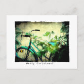 Prettig kerstfeest fiets briefkaart (Voorkant)