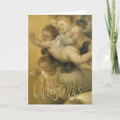 Prettig Kerstfeest - Fijne Cherubs Kunst Kaart (Voorkant)