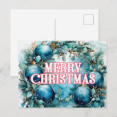 Prettig kerstfeest | fijne feestdagen briefkaart (Voorkant / Achterkant)