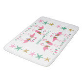 Prettig kerstfeest Flamingo's Zeester Decoratie Badmat (Gekanteld)